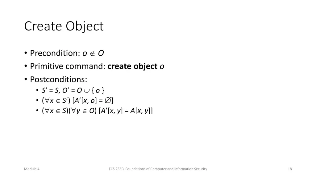 create object