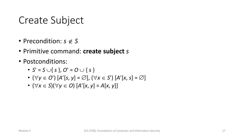 create subject