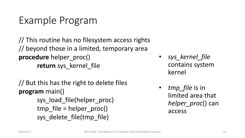 example program
