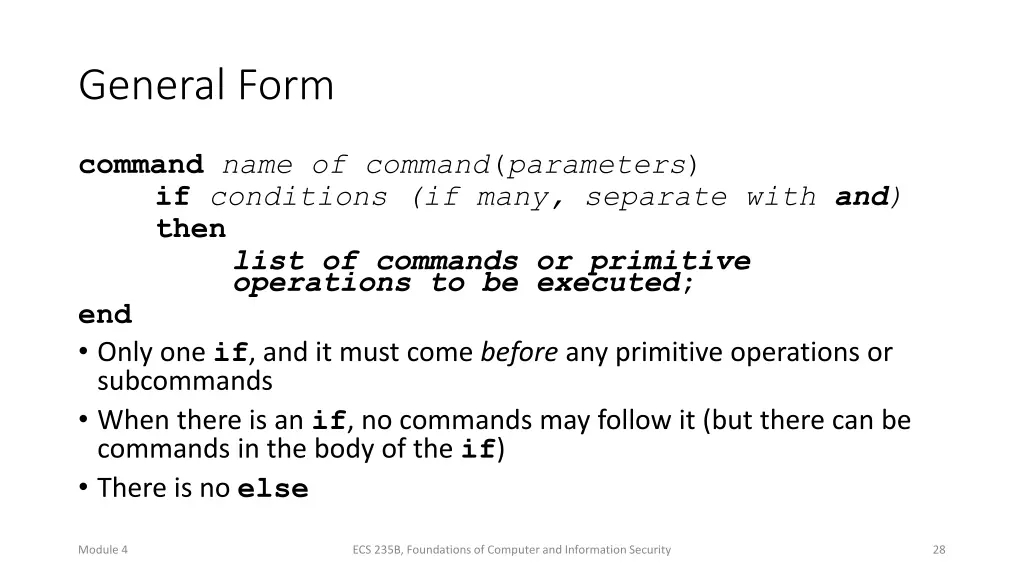 general form