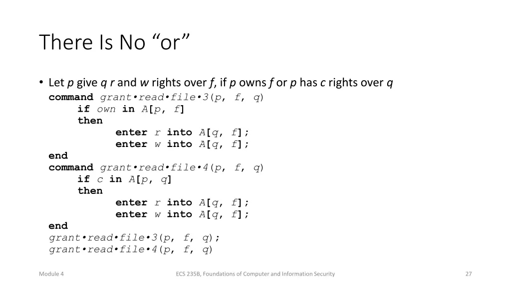 there is no or