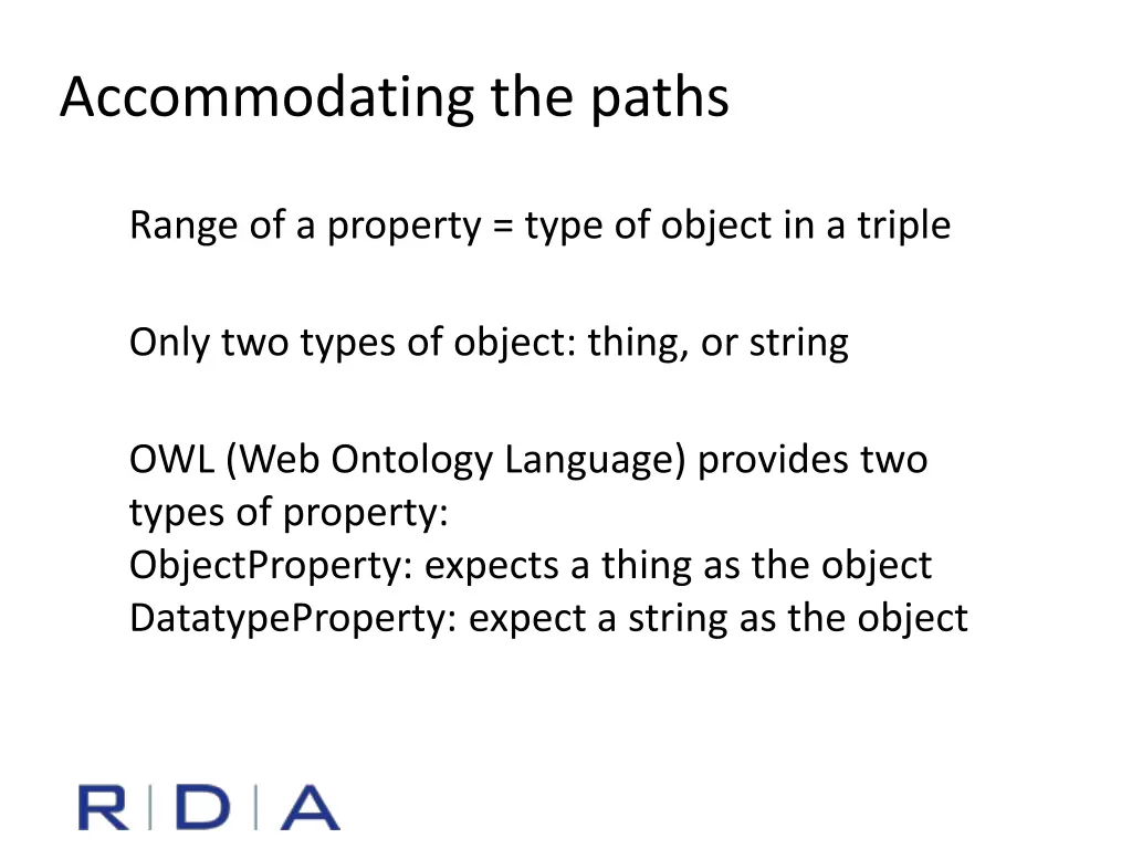 accommodating the paths
