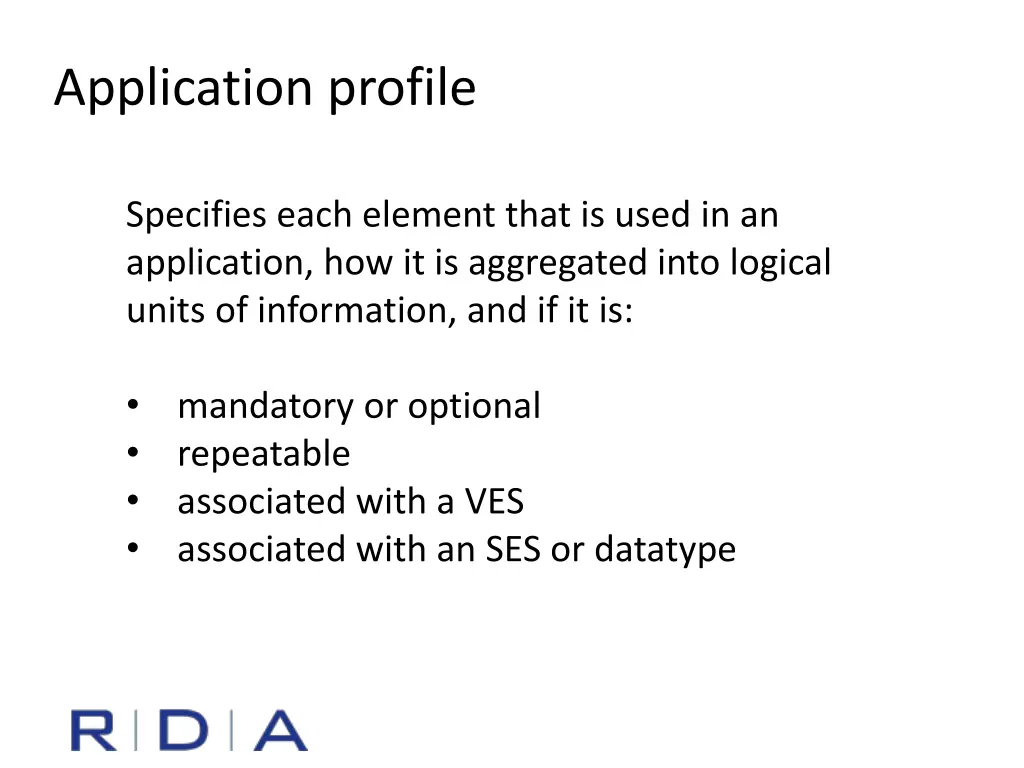 application profile