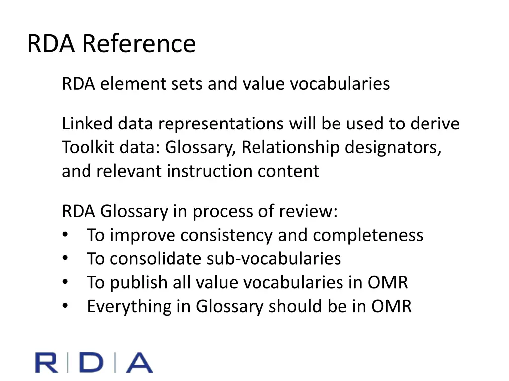rda reference