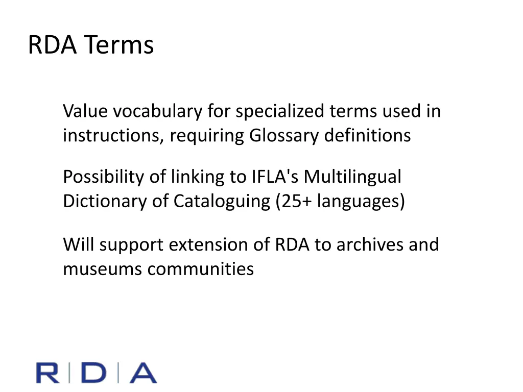 rda terms