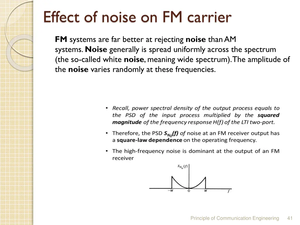 effect of noise on fm carrier