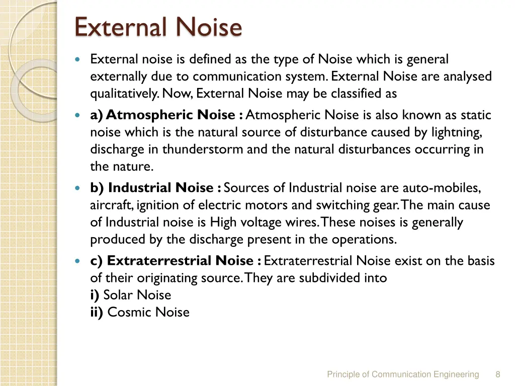 external noise