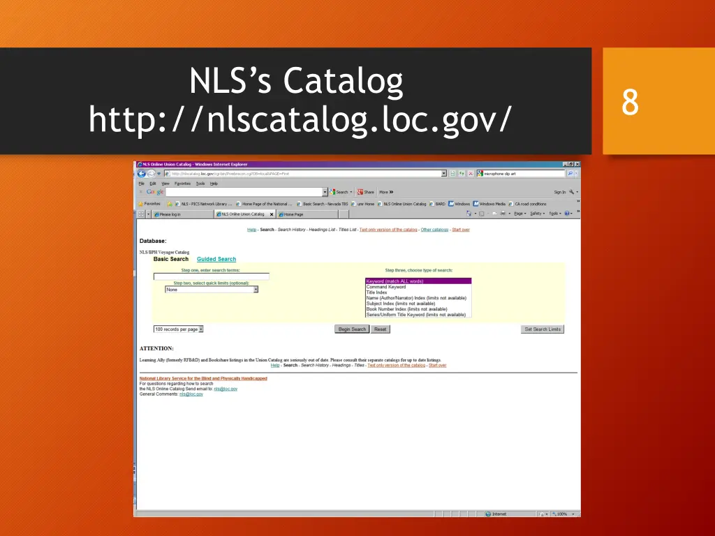 nls s catalog