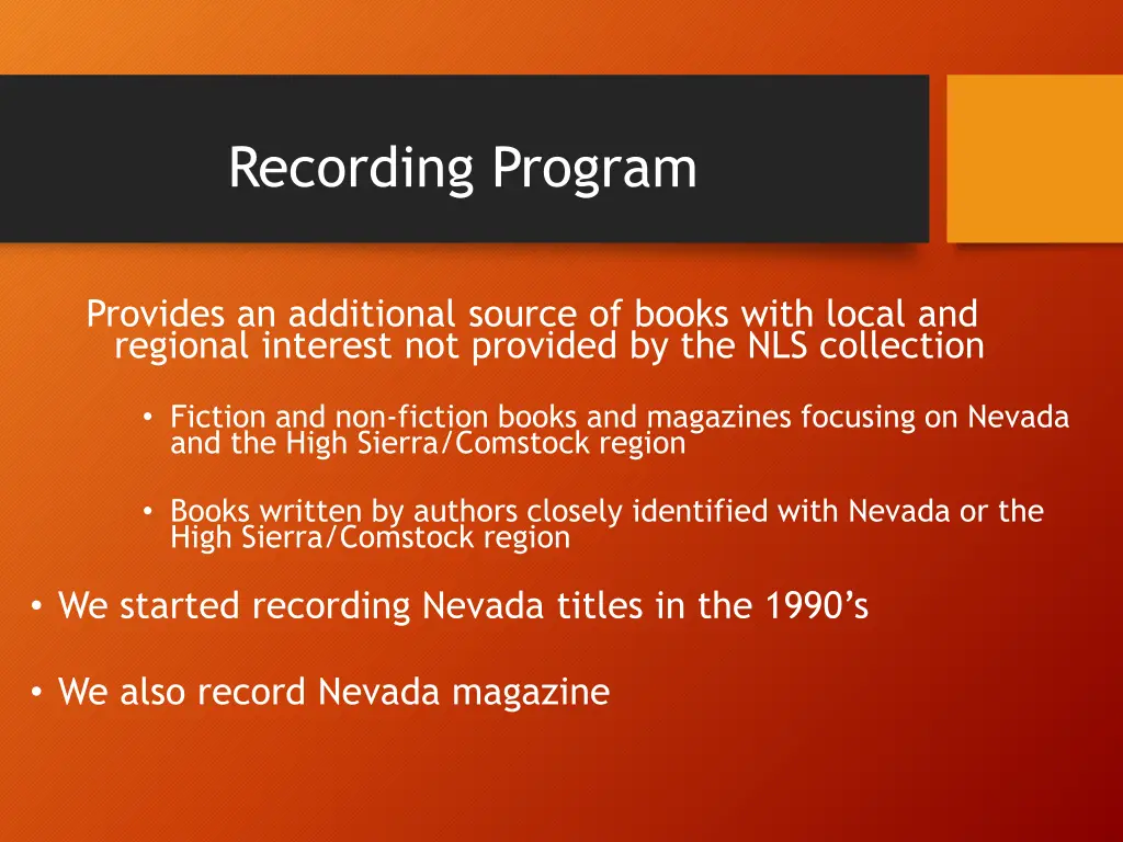recording program