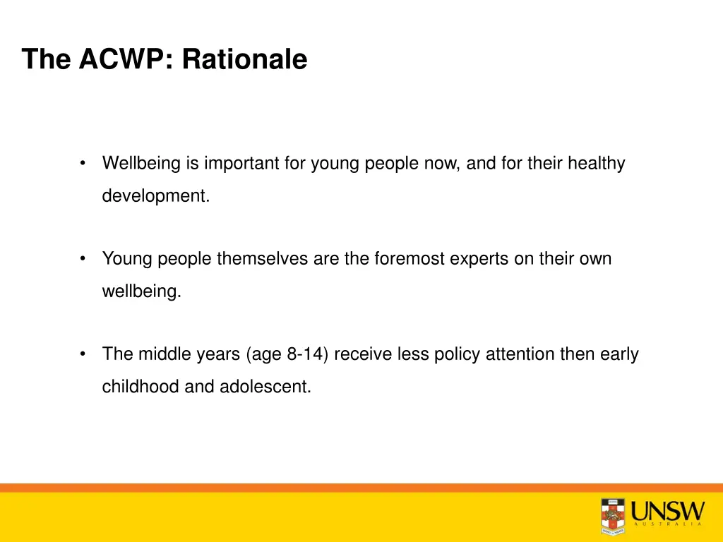 the acwp rationale