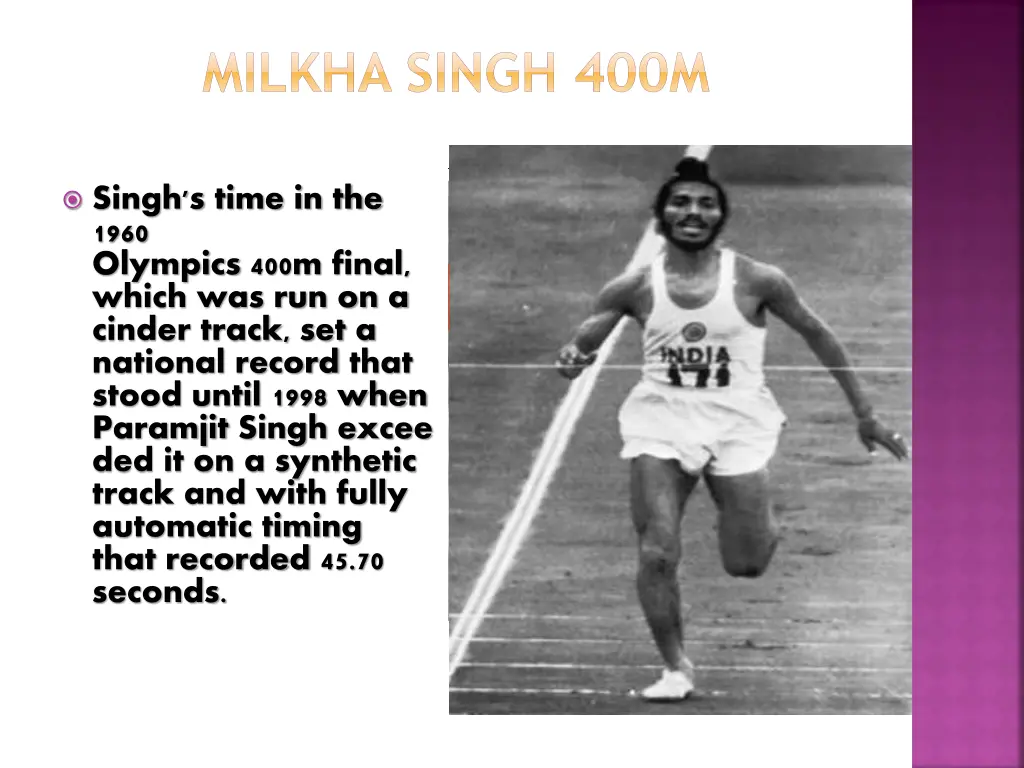 milkha singh 400m