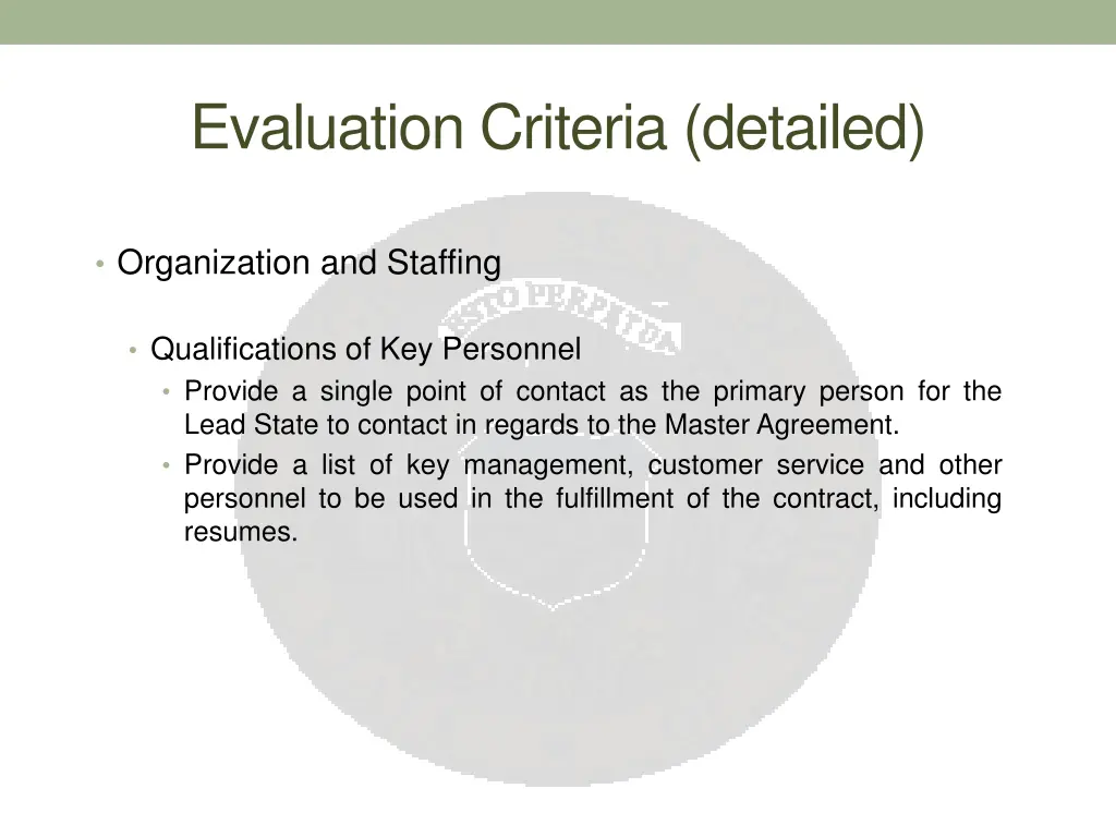 evaluation criteria detailed 1