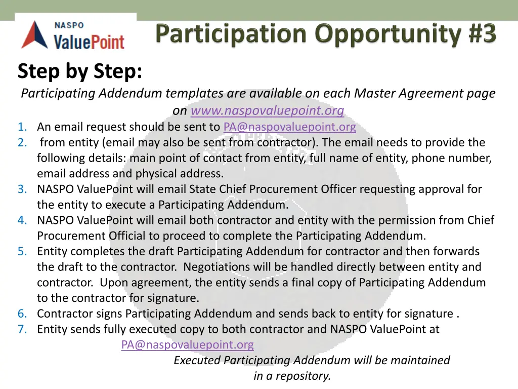 step by step participating addendum templates 1