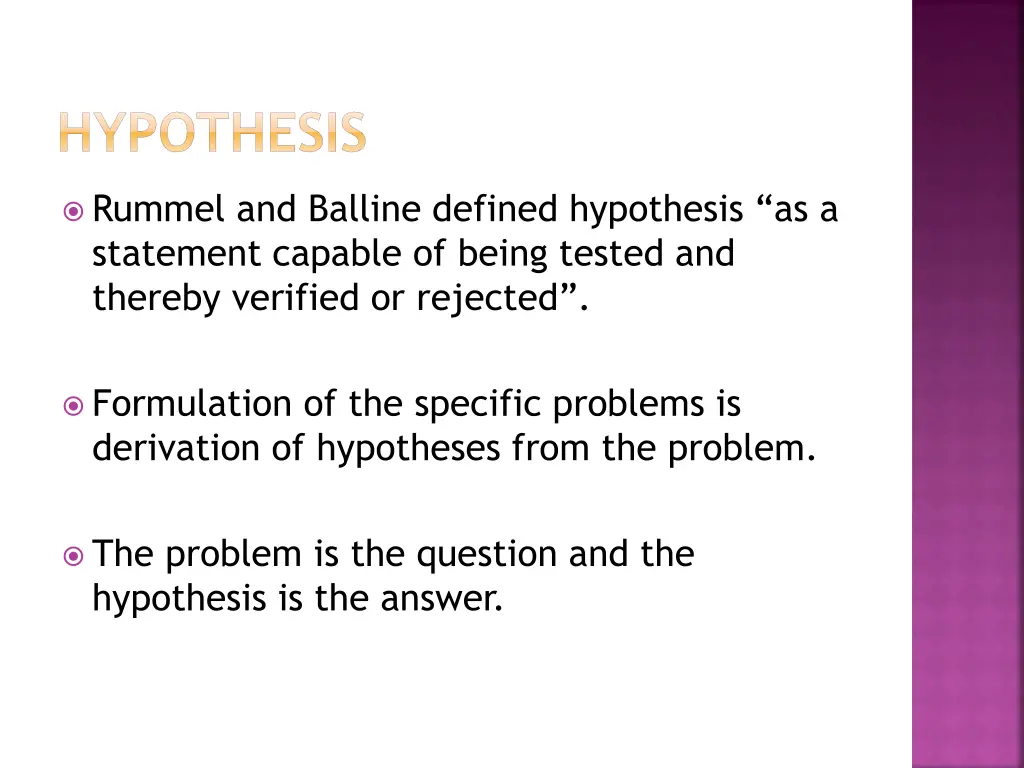 hypothesis