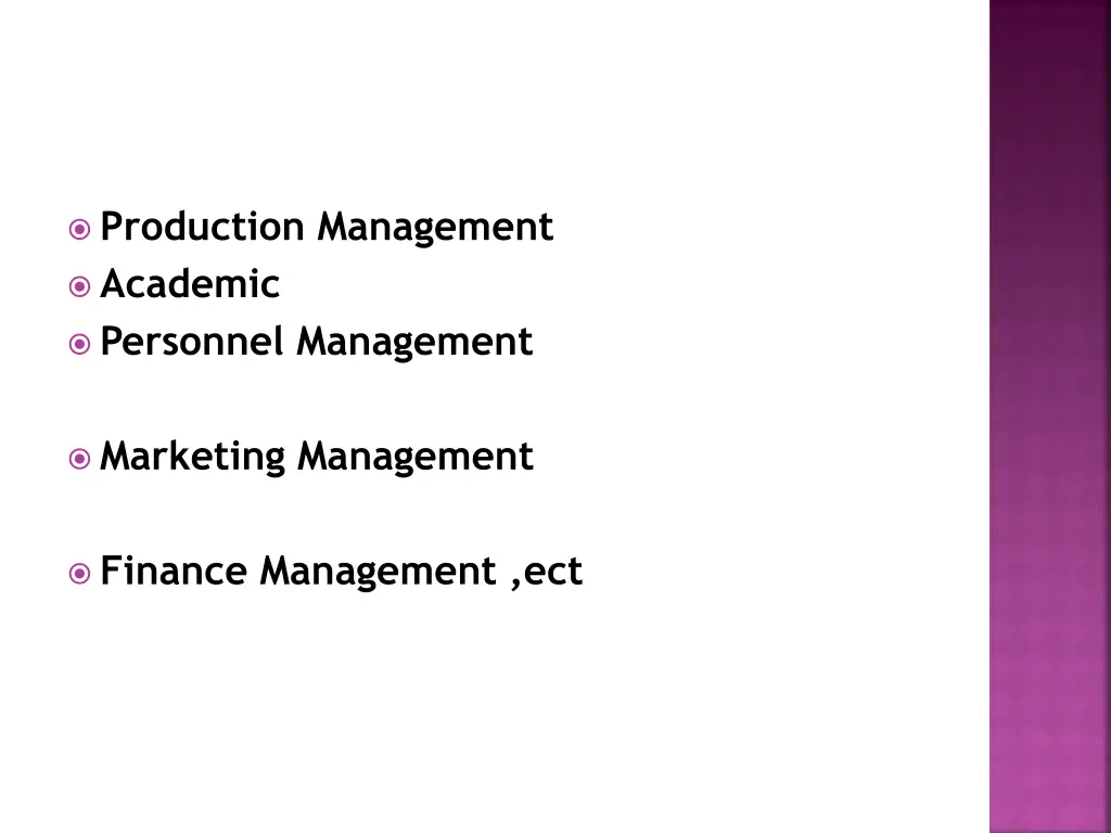 production management academic personnel