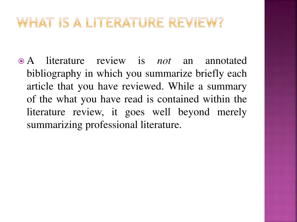 what is a literature review