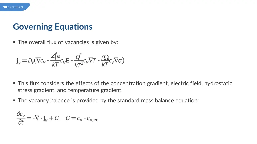 governing equations