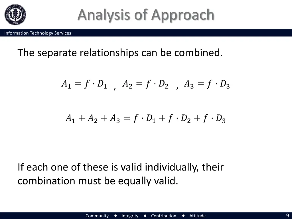 analysis of approach 1
