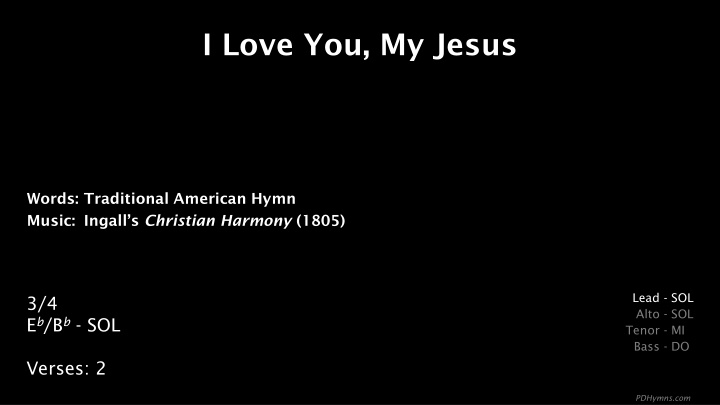 i love you my jesus