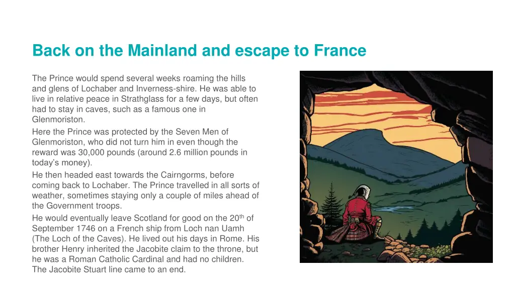 back on the mainland and escape to france