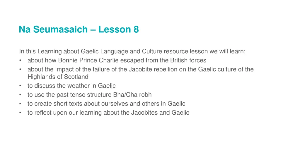 na seumasaich lesson 8