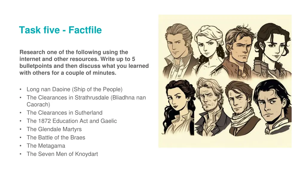 task five factfile
