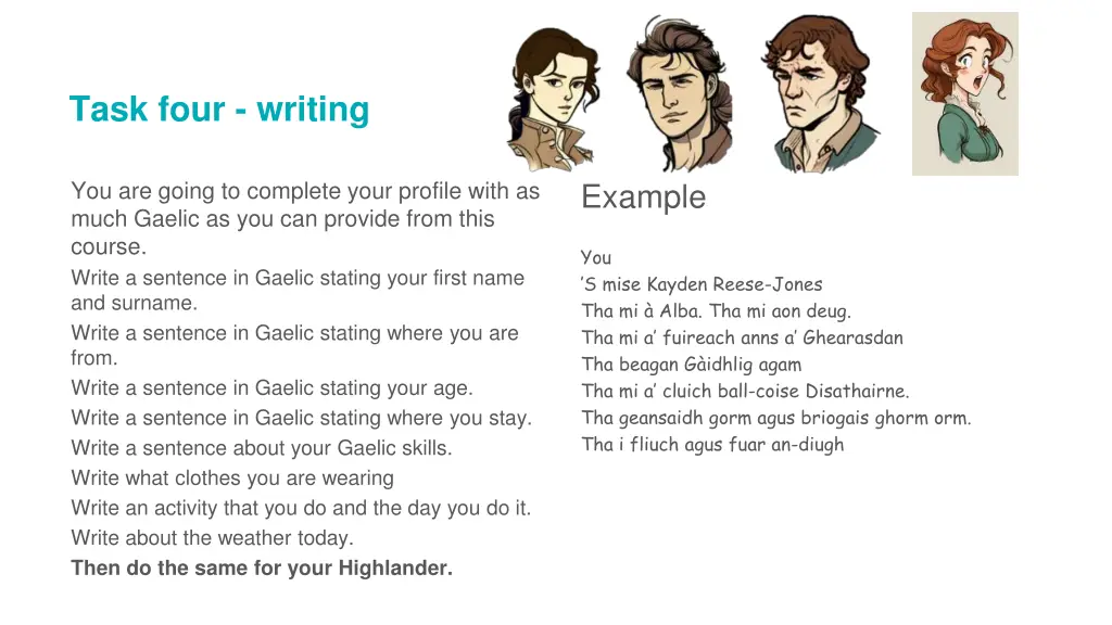 task four writing