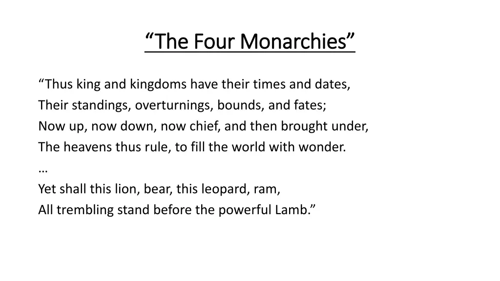 the four monarchies the four monarchies 1
