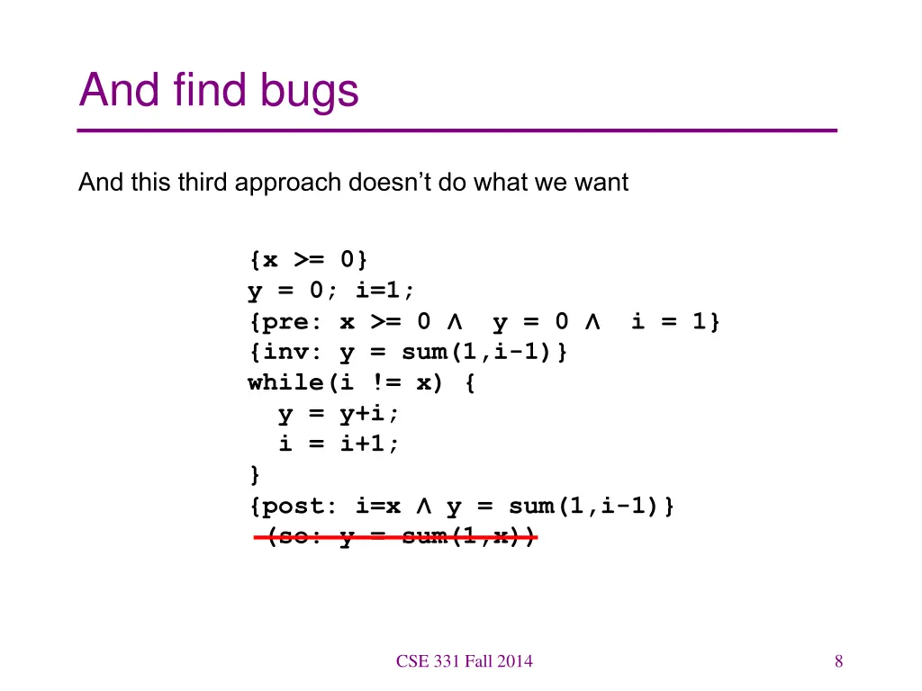 and find bugs