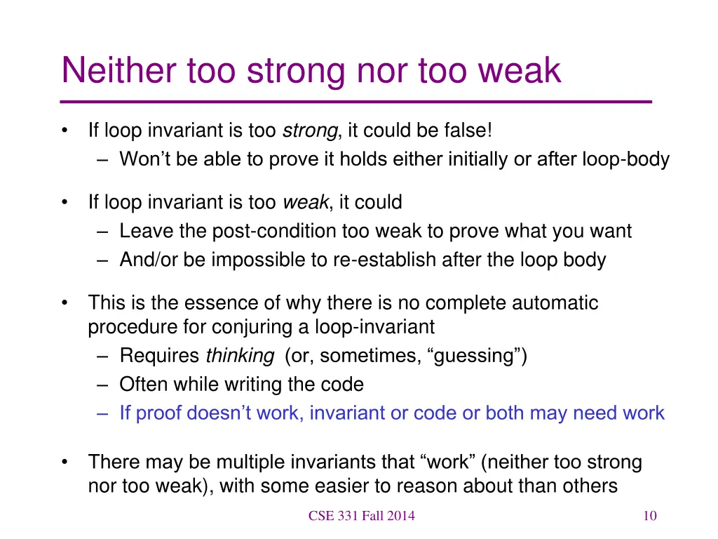 neither too strong nor too weak