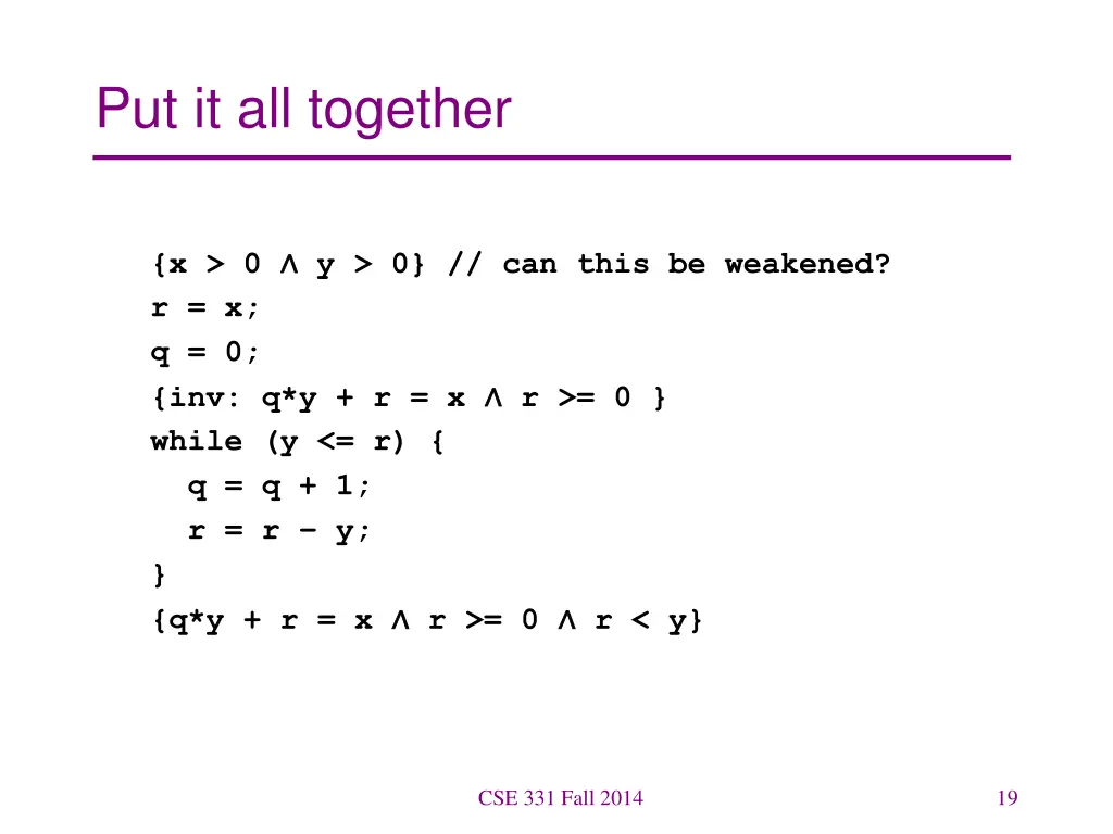 put it all together
