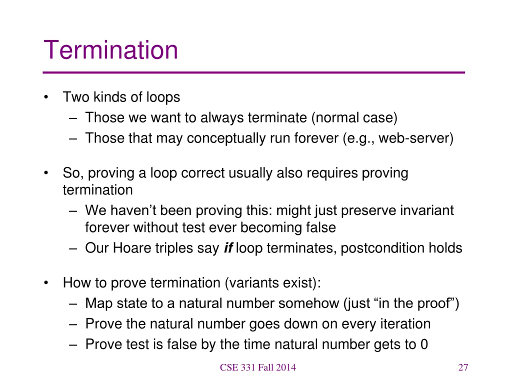 termination