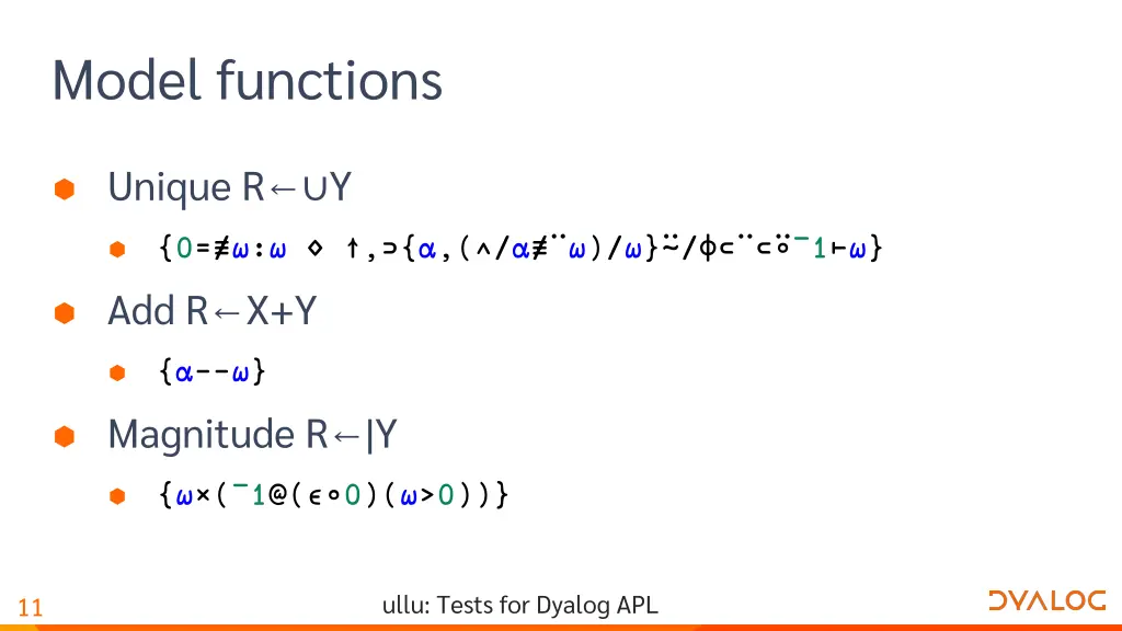 model functions