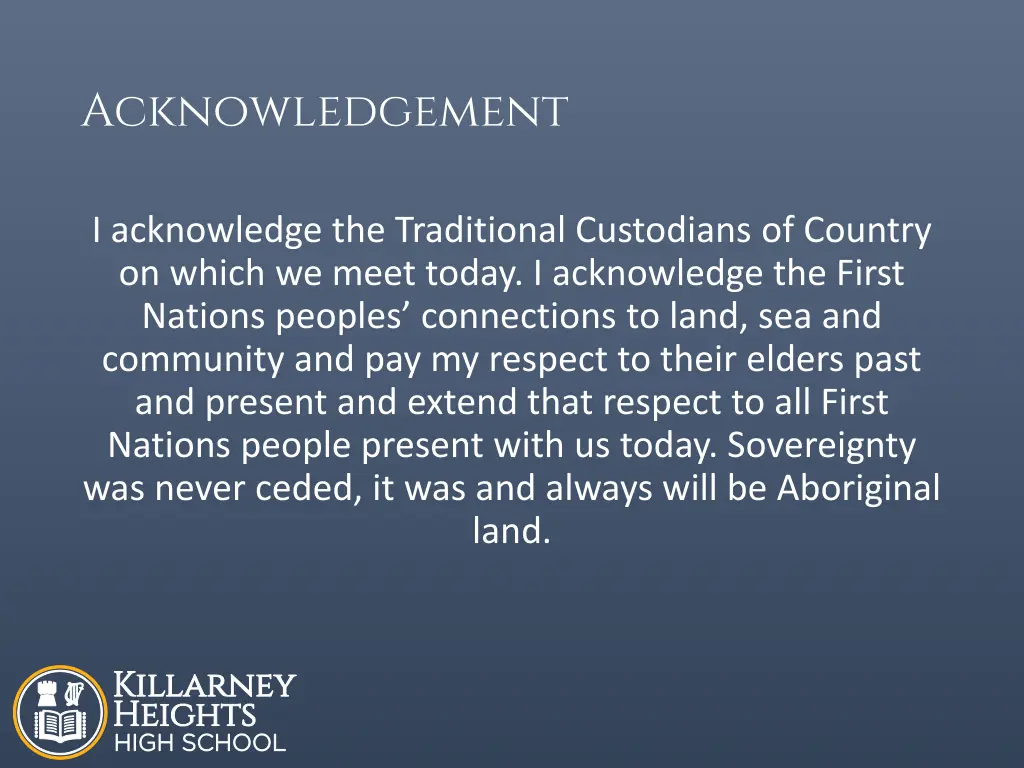 acknowledgement