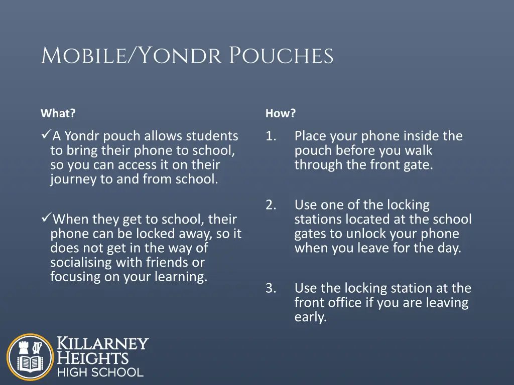 mobile yondr pouches
