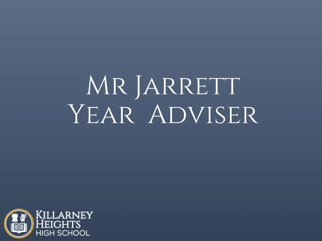 mr jarrett year adviser