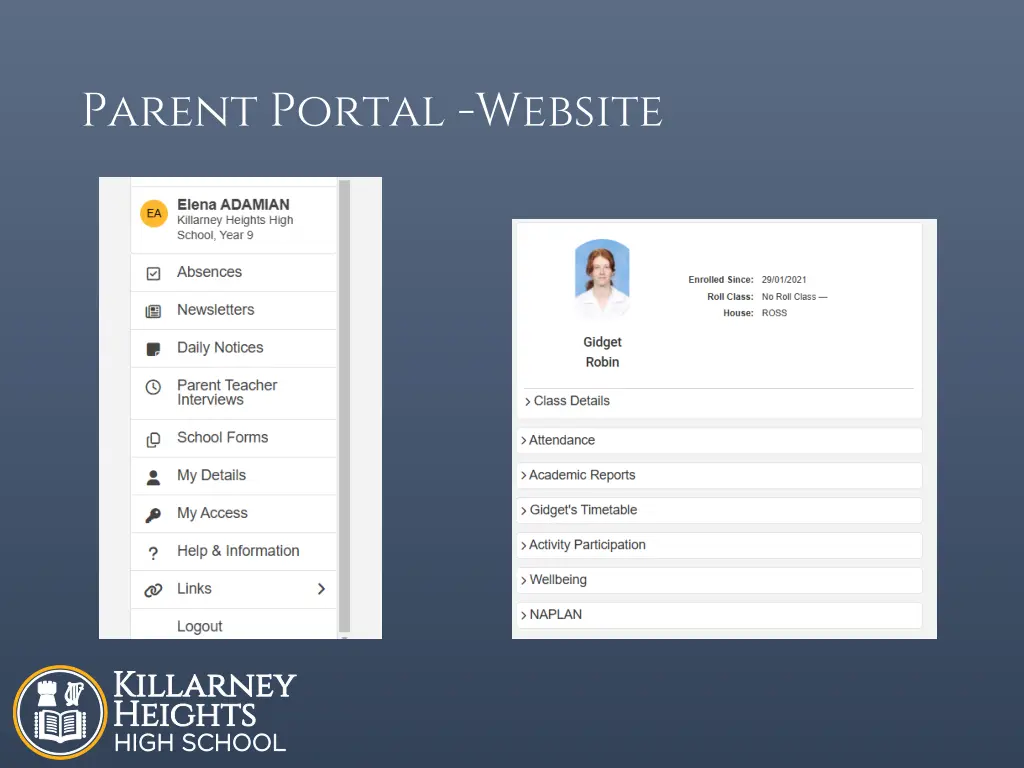 parent portal website