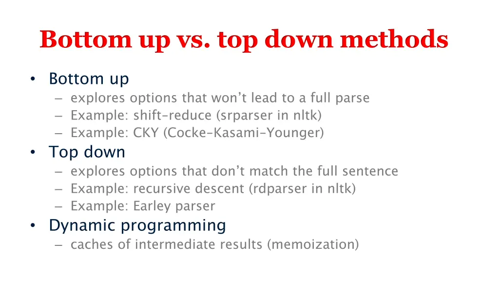 bottom up vs top down methods