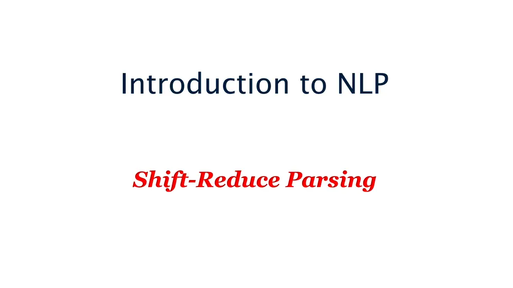 introduction to nlp 1