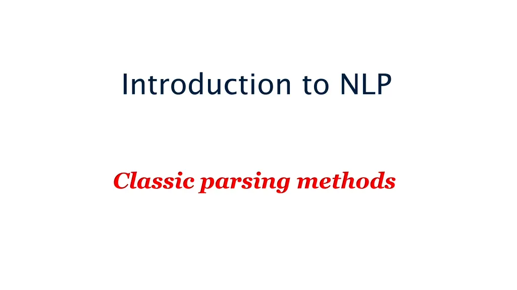 introduction to nlp