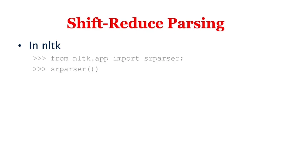 shift reduce parsing 1