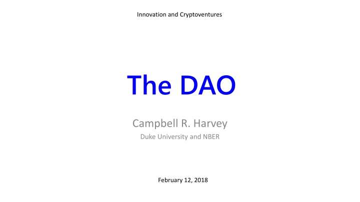 innovation and cryptoventures