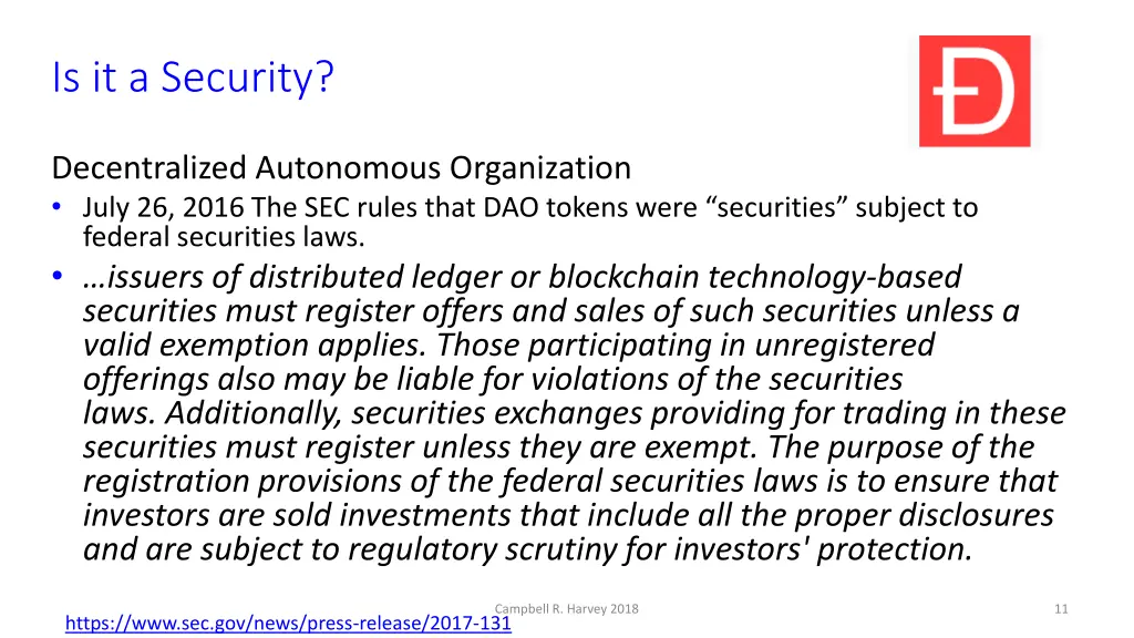 is it a security
