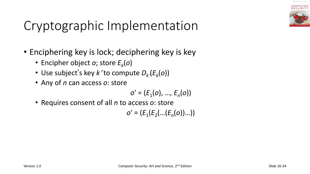 cryptographic implementation