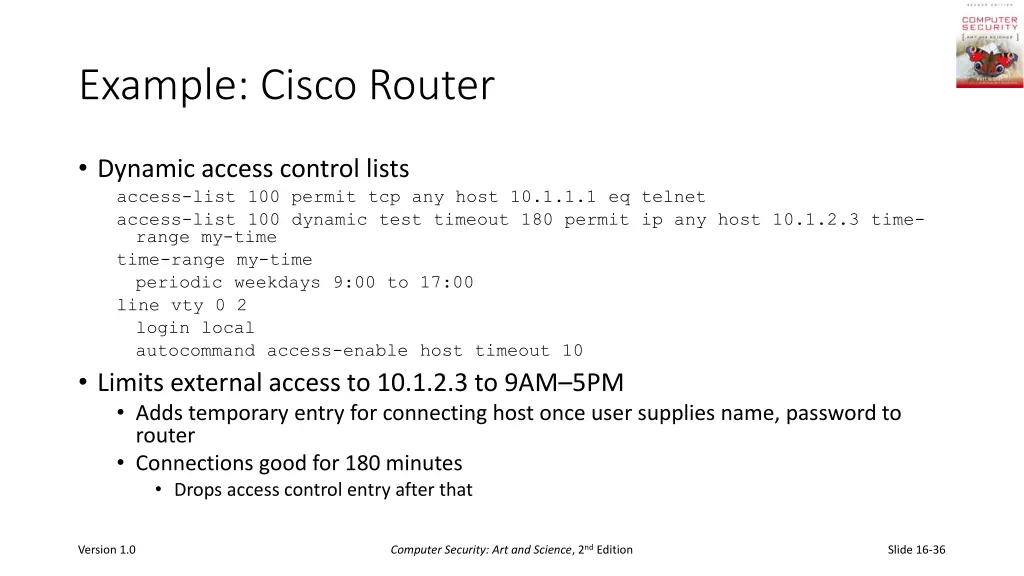 example cisco router