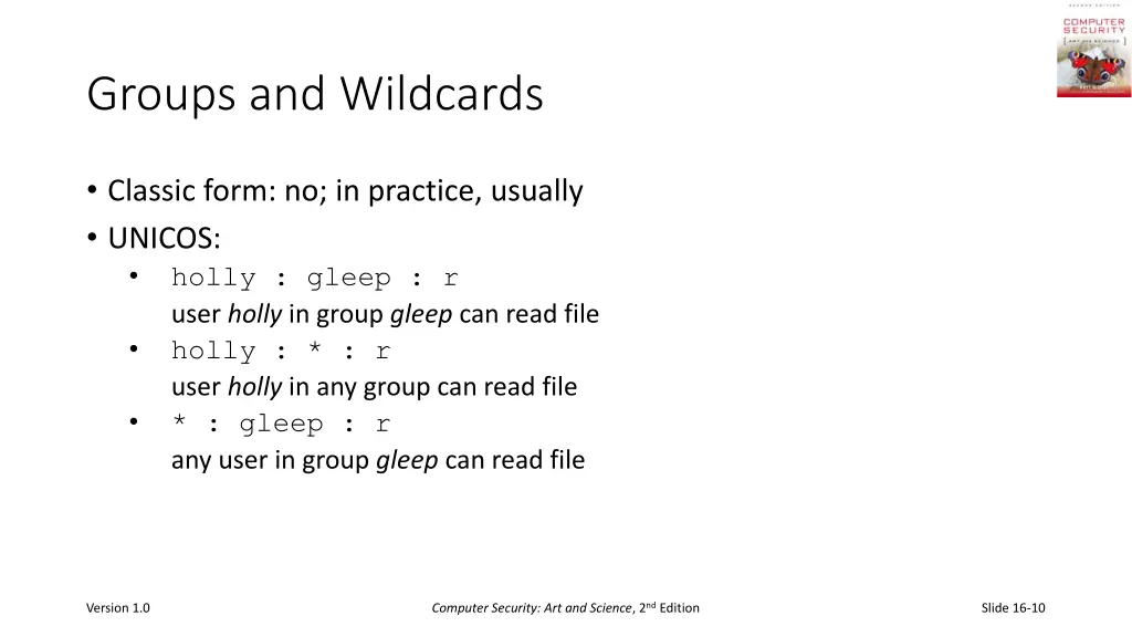 groups and wildcards
