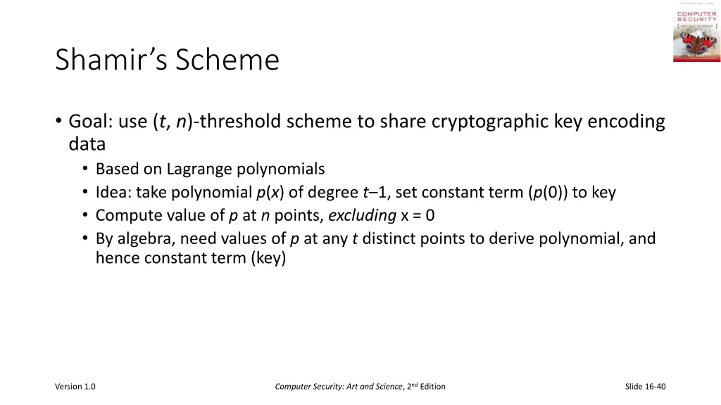 shamir s scheme
