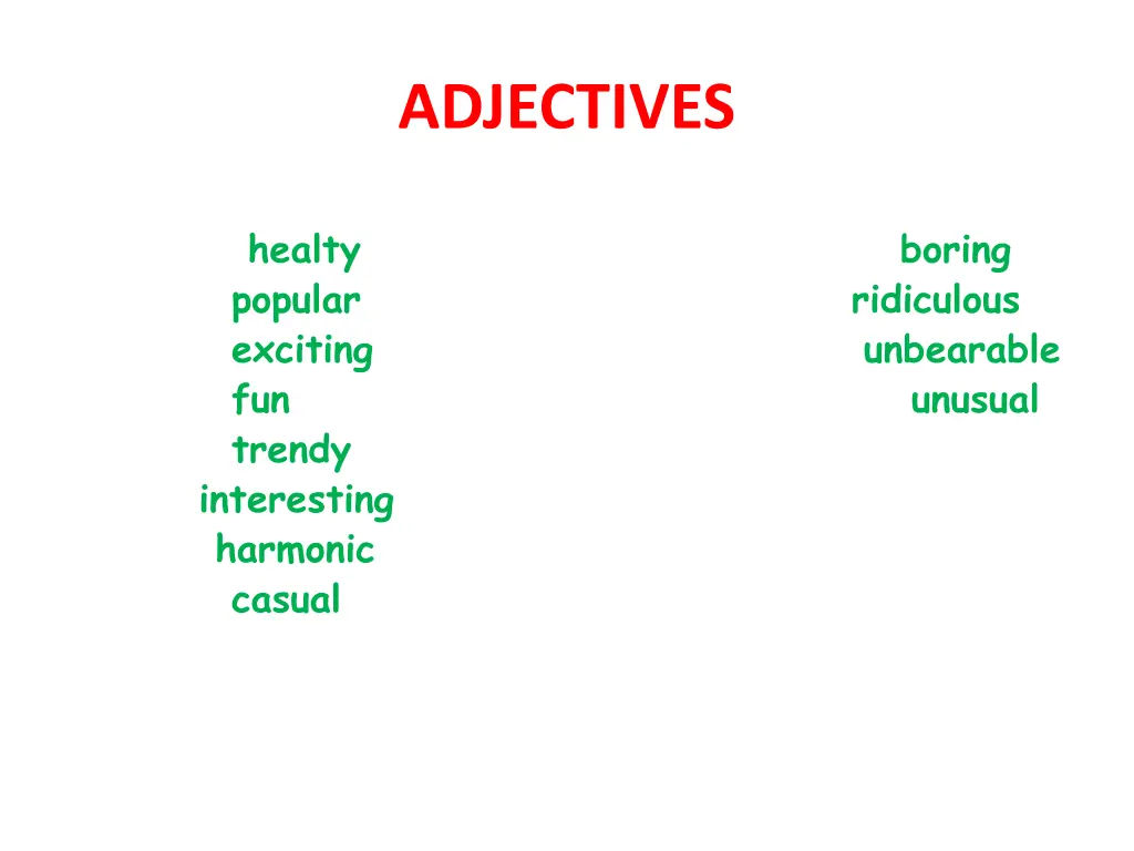 adjectives