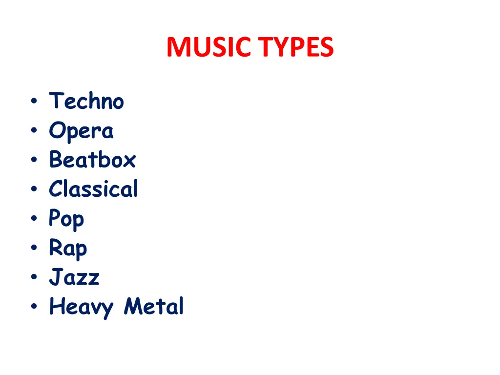 music types