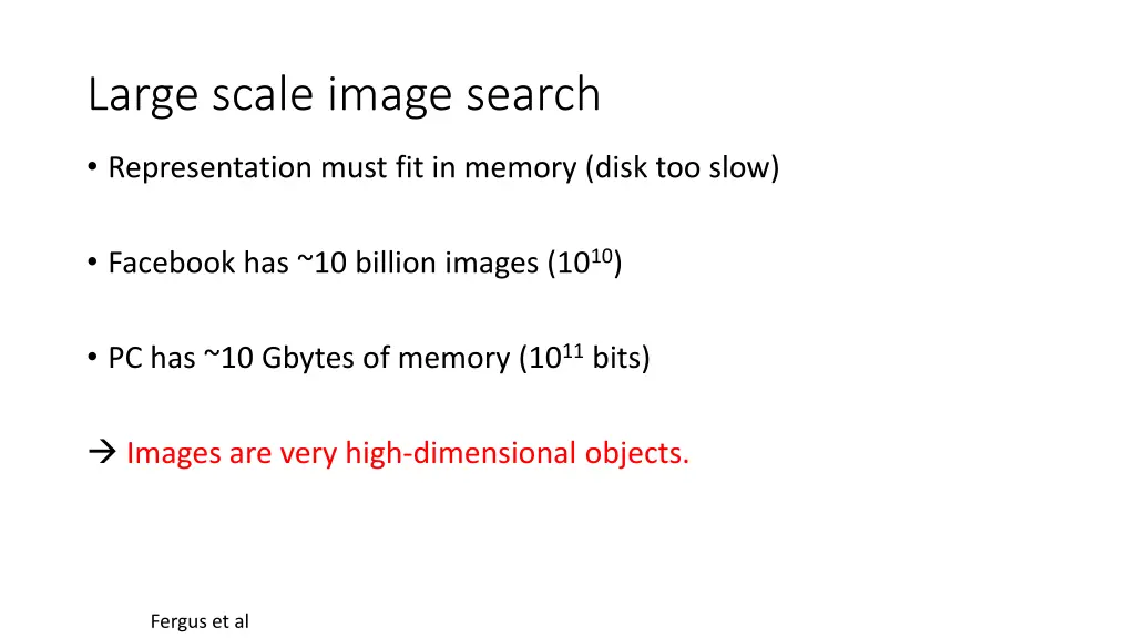 large scale image search